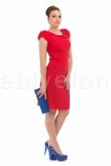 Kısa Kırmızı Abiye Elbise C5143