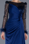 Lacivert Pullu Uzun Kol Büyük Beden Nişan Elbisesi ABU3868